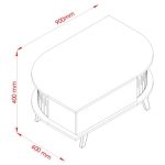 Mesa de Centro Indianápolis Naturale Off White – Madetec - Imagem 3