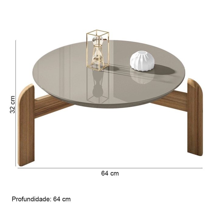 Mesa de Centro Lizz Off White Casa D - Imagem 2