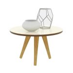 Mesa de Centro Retrô Cissa – Off white com freijó – rpm Móveis - Imagem 2