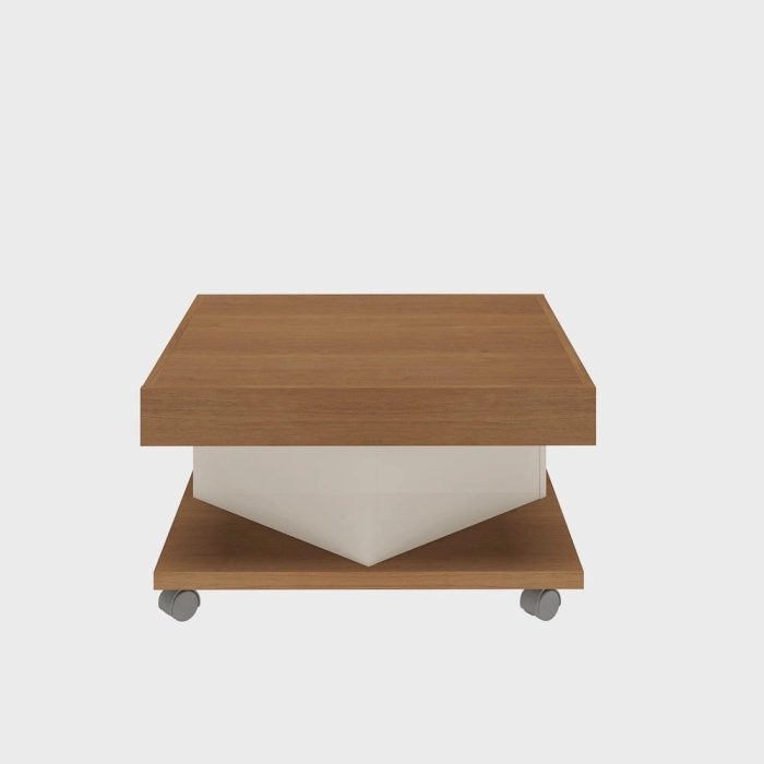 Mesa de Centro com Rodízio Quadrada Saara - Imagem 2