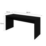 Mesa de Escritório Diretor Preta 160 cm - Imagem 3
