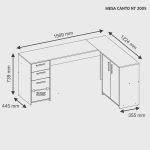 Mesa de Escritório em L 2 Gavetas 3 Portas Office Nt 2005 - Imagem 3