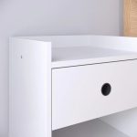 Mesa de cabeceira Retrô Decore 1 Gaveta – Branco – rpm Móveis - Imagem 2