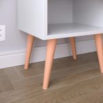 Mesa de cabeceira Retrô Decore 1 Gaveta – Branco – rpm Móveis - Imagem 3