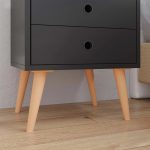 Mesa de cabeceira Retrô Dream Plus – Preto – Mania - Imagem 3