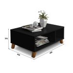 Mesa de centro sala de estar preto jordania - Imagem 2