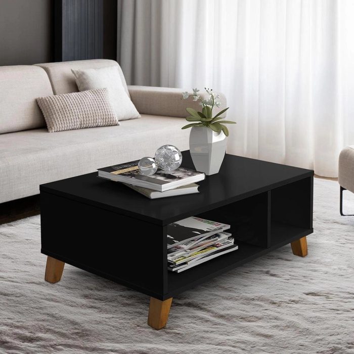 Mesa de centro sala de estar preto jordania - Imagem 1