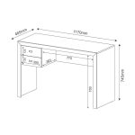 Mesa pEscritório Tecno Mobili ME-4123 Branco - Imagem 2