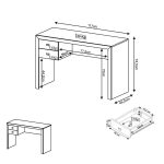 Mesa para Escritório 2 Gavetas ME4123 Tecno Mobili - Imagem 3