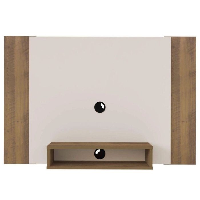 Painel Cine Para Tv 47 Com Nicho Pinho  Off White - Imagem 3