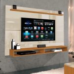 Painel Para TV Até 65 Polegadas Com Prateleira 1,80m Max Cedro  Off White - Imagem 2