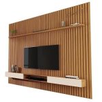 Painel Para TV Até 85 Polegadas Ripado Verdadeiro Versátil 2.22.2 Com Nicho NatureOff White – Giga Móveis