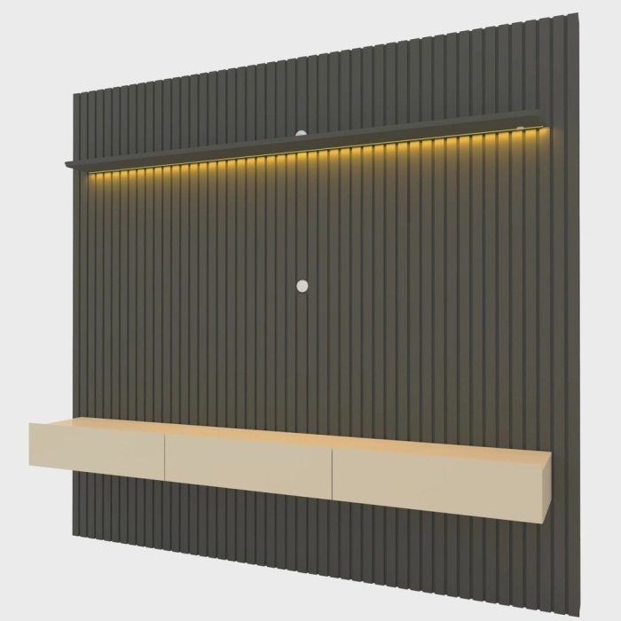 Painel Ripado TV até 85 Polegadas com LED 230cm Nobre - Imagem 2