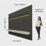 Painel Ripado TV até 85 Polegadas com LED 230cm Nobre - Imagem 3