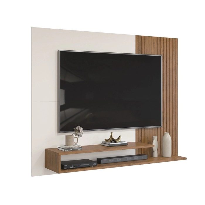 Painel para TV até 50 Polegadas Nando Freijo Creme dj Móveis - Imagem 2