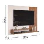 Painel para TV até 50 Polegadas Nando Freijo Creme dj Móveis - Imagem 3