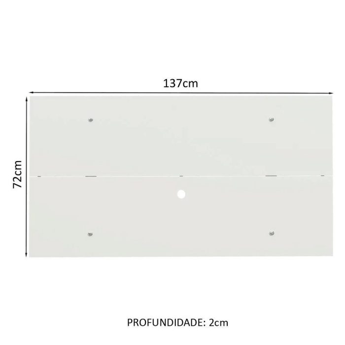 Painel para TV até 55 Polegadas Madesa – Branco - Imagem 3