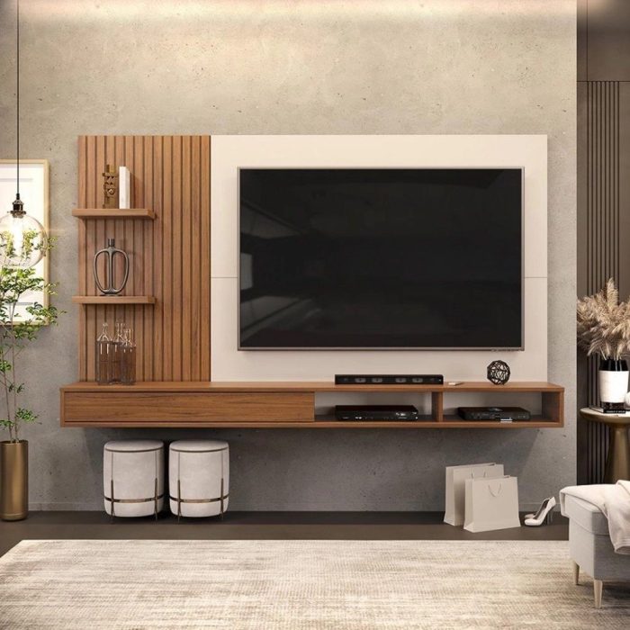 Painel para TV até 60 Polegadas 1 Porta Bento dj Móveis - Imagem 1