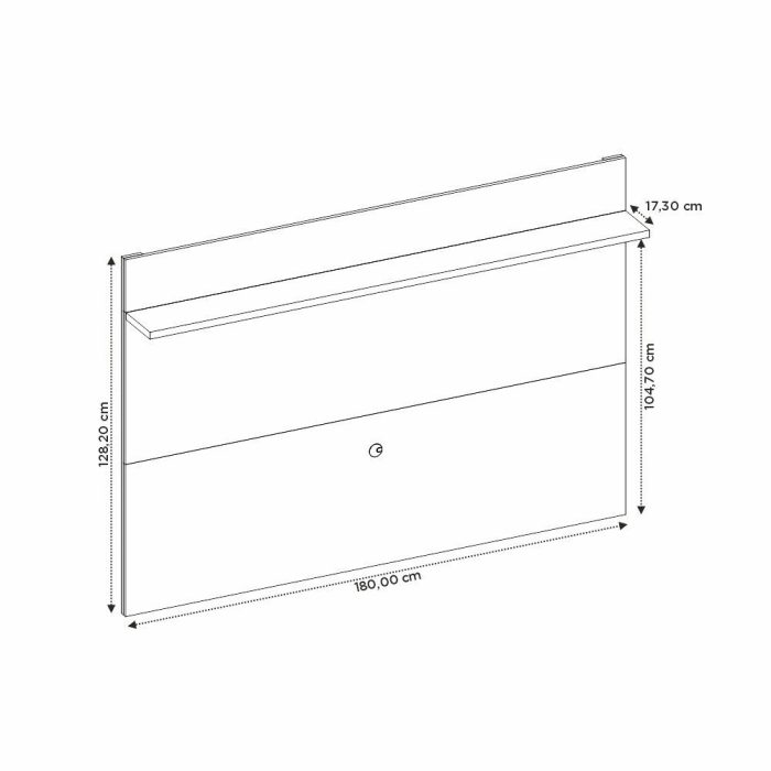 Painel para TV até 70 Polegadas 180cm Portugal Notável Preto/Freijó - Imagem 3