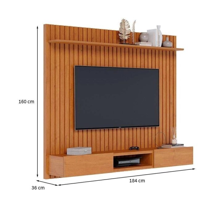 Painel para TV até 70 Polegadas Loft 2 pt Nature - Imagem 3