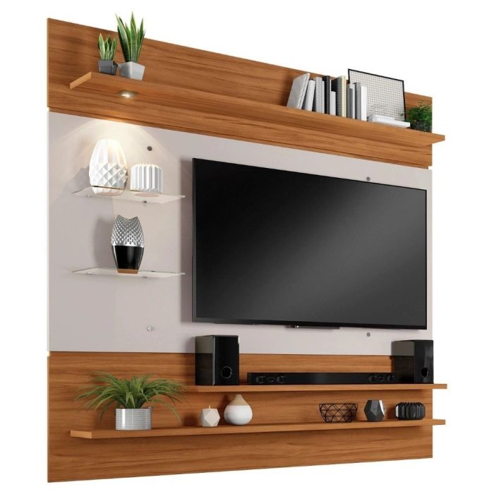 Painel para TV de 60 Polegadas 5 Prateleira Led NT1010 Notável Móveis - Imagem 2