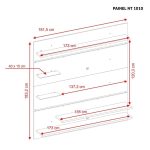 Painel para TV de 60 Polegadas 5 Prateleira Led NT1010 Notável Móveis - Imagem 3