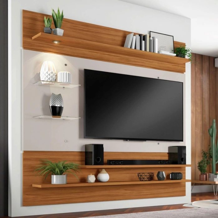 Painel para TV de 60 Polegadas 5 Prateleira Led NT1010 Notável Móveis - Imagem 1