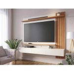 Painel para Tv Home Suspenso Juriti 1.8 Off White Matte Freijó – Colibri - Imagem 2