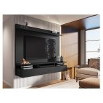 Painel para Tv Home Suspenso Noruega Preto – Móveis Leão - Imagem 2