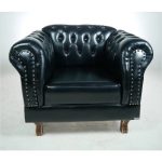 Poltrona Chesterfield Duque – Corano Preto / Sala – Recepção – Barbearia - Imagem 2