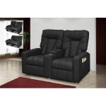 Poltrona Do Papai Reclinável Dupla Jetta – Preto Corino