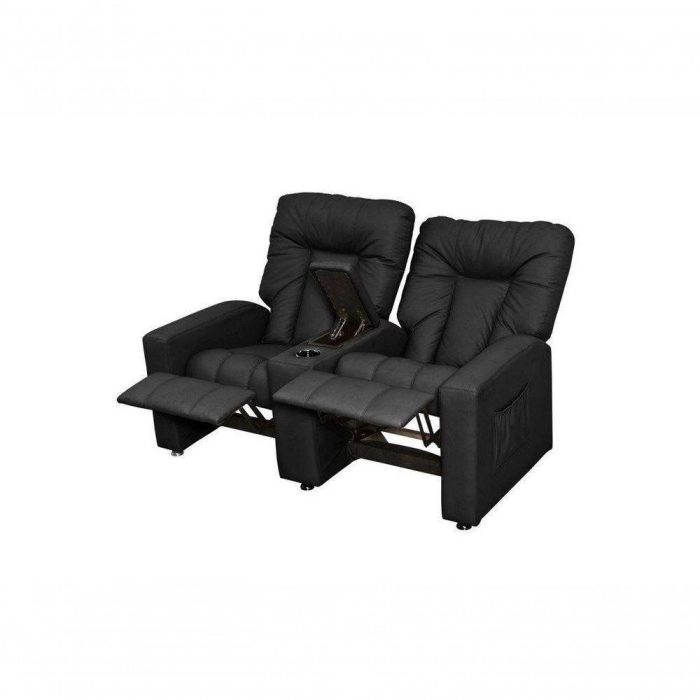 Poltrona Do Papai Reclinável Dupla Jetta – Preto Corino - Imagem 2