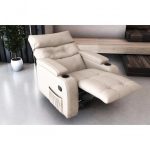 Poltrona Giratório Papai Reclinavel Mx66 Commander Sintetico Bege Matrix - Imagem 2