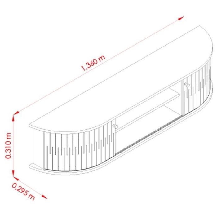Rack Bancada Suspensa Modena Cinamomo Off White – Madetec - Imagem 4