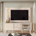 Rack Bancada e Painel para TV Cronos Calacata Off White – Madetec - Imagem 2