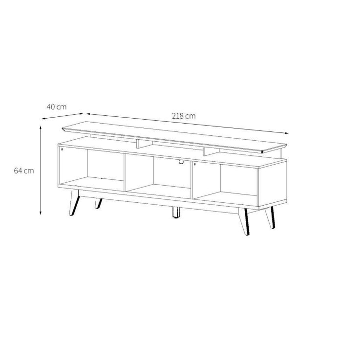 Rack Classic I Off White e Nature 64×218 cm - Imagem 3
