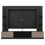 Rack Estante Painel Suporte Tv 65” PretoLaca Fumê - Imagem 2