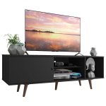 Rack Madesa Dubai para TV até 65 Polegadas com Pés – Preto/Rustic - Imagem 2