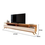 Rack Para TV Até 85 Polegadas Vivare 2.2 Wood NatureOff White – jlar Móveis - Imagem 3