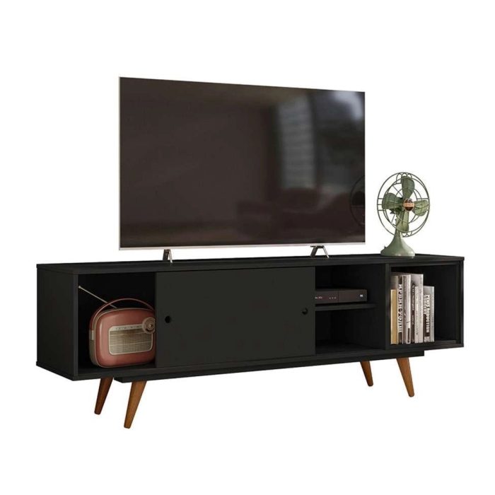 Rack Retrô Goslar Fosco Preto 162 cm - Imagem 2