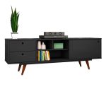 Rack Retrô Weimar Preto 162 cm - Imagem 2