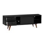 Rack Retrô Weimar Preto 162 cm - Imagem 3