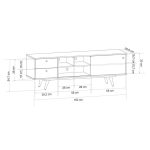 Rack Retrô Weimar Preto 162 cm - Imagem 4