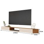 Rack Suspenso Para TV até 72 Polegadas Nicho 1.8 NatureOff White – Giga Móveis - Imagem 3