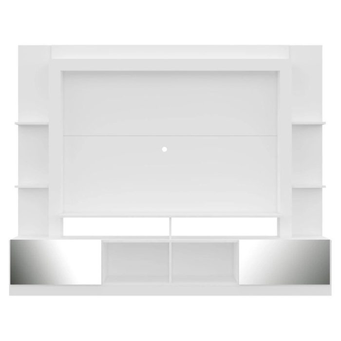 Rack com Painel Tv 65 Portas com Espelho Oslo Branco - Imagem 2