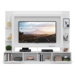 Rack com Painel Tv 65 Portas com Espelho Oslo Branco - Imagem 3
