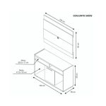 Rack com Painel para TV 43 Polegadas 1 Porta Show Notável Móveis - Imagem 3