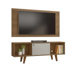 Rack com Painel para TV até 42 Polegadas SalahFreijo e Off White 135 cm - Imagem 2