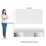 Rack com Painel p/tv até 65 e Espelho Flórida Multimóveis Branco - Imagem 4