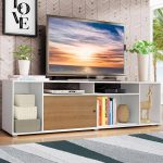 Rack para TV até 65 Polegadas Madesa Cancun – BrancoRustic
